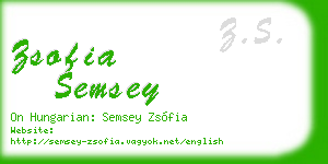 zsofia semsey business card